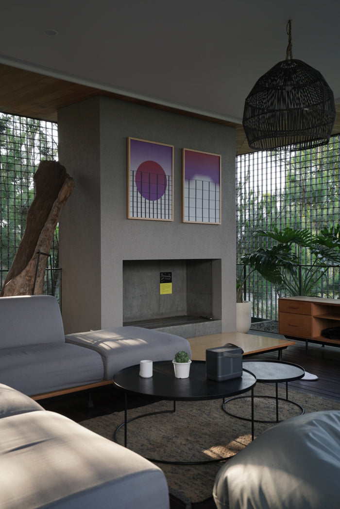 Living room with MAAT wall art