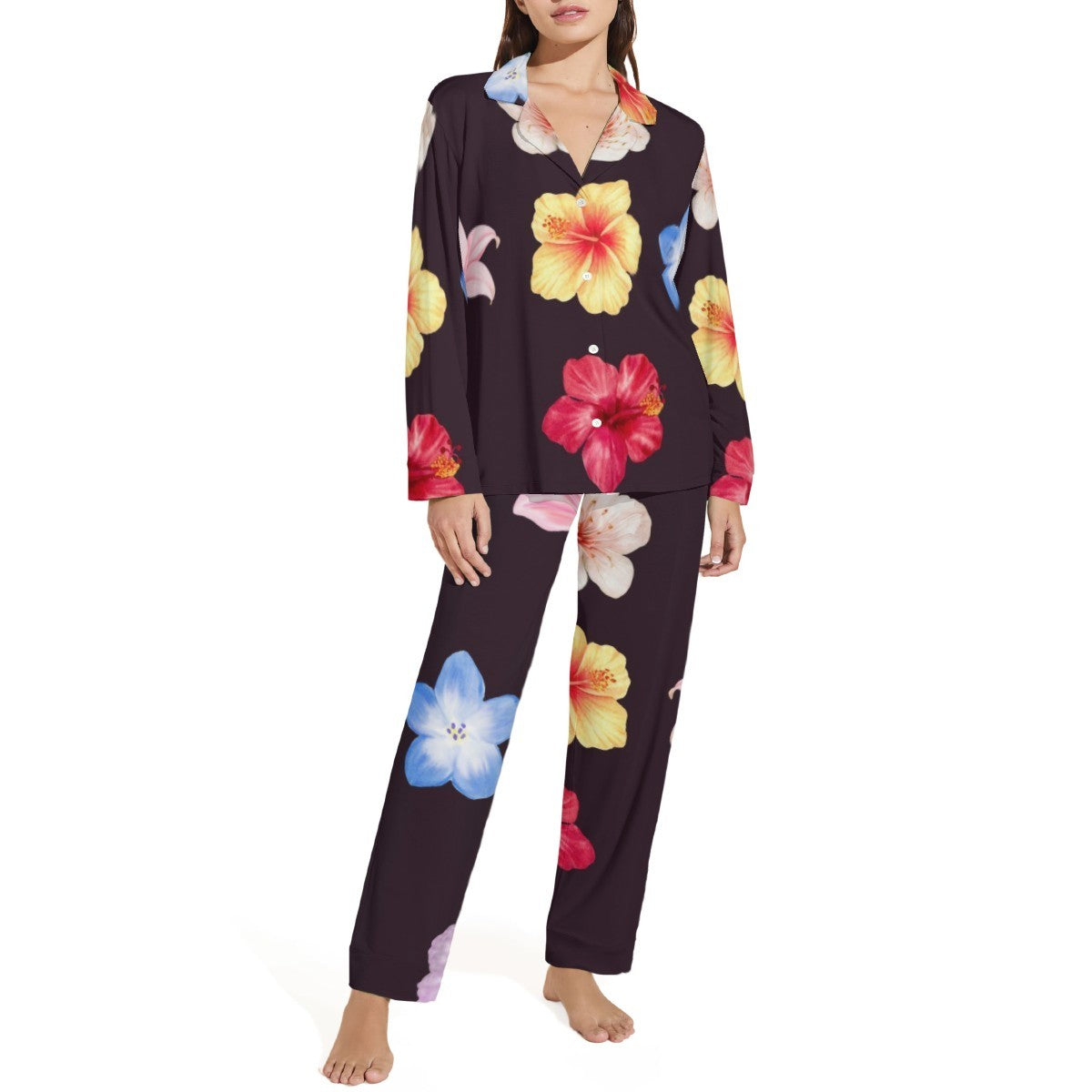 Flowers Women's Pajama Set — sweet dreams your way, lifestyle photo