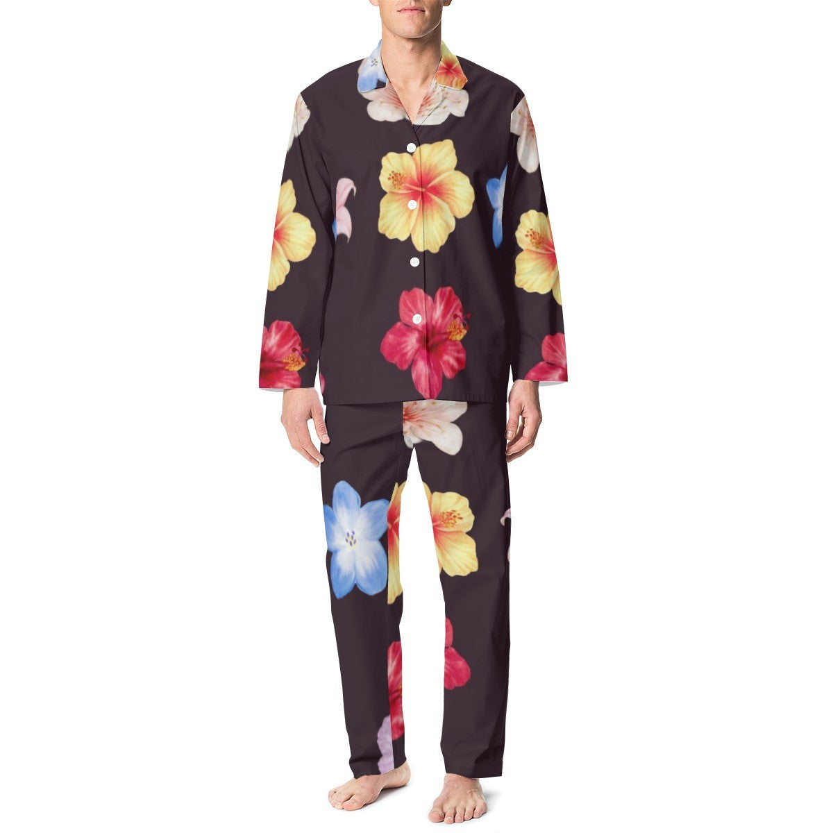 Flowers Women's Pajama Set — sweet dreams your way, back view