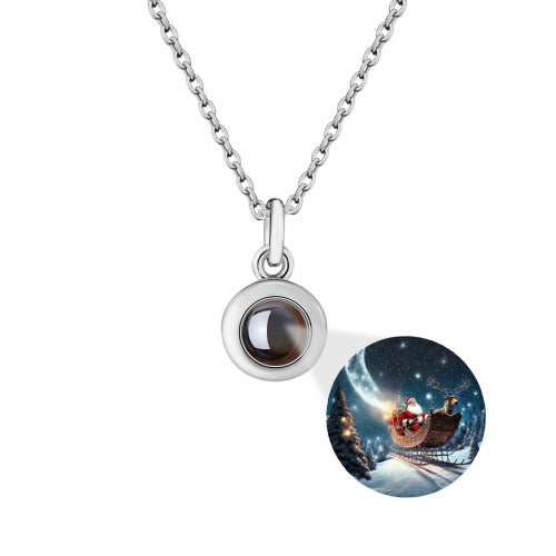 Hidden Memory Projection Necklace - Personalized Photo Pendant — view 12