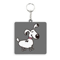 Wooden Memory Keychain — personalized engraved gift, front view