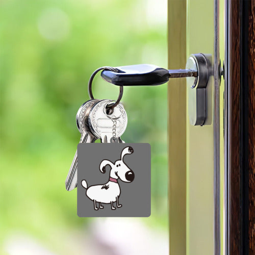 Wooden Memory Keychain — personalized engraved gift, styled photo