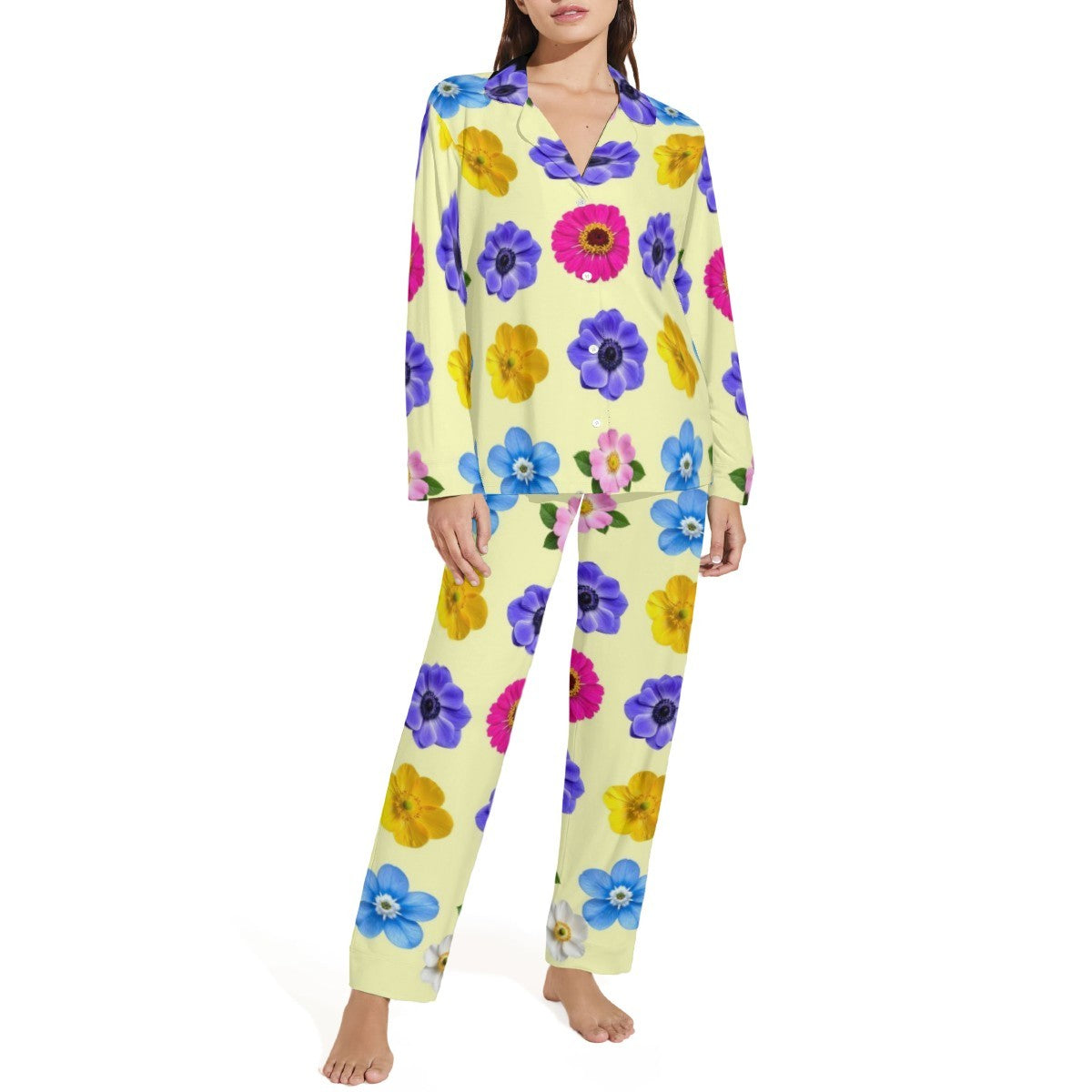 Flowers Women's Pajama Set — wear your story, lifestyle photo