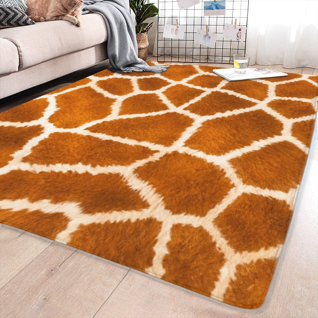 Maat Decor Flannel Area Rug — Savannah Giraffe non-slip floor mat