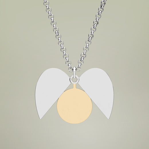 Hidden Message Heart Necklace — back view