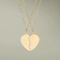 Break Apart Heart Necklace Set — back view