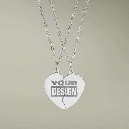 Break Apart Heart Necklace Set — styled photo