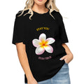 Women's White Plumeria T-Shirt — alternate view
