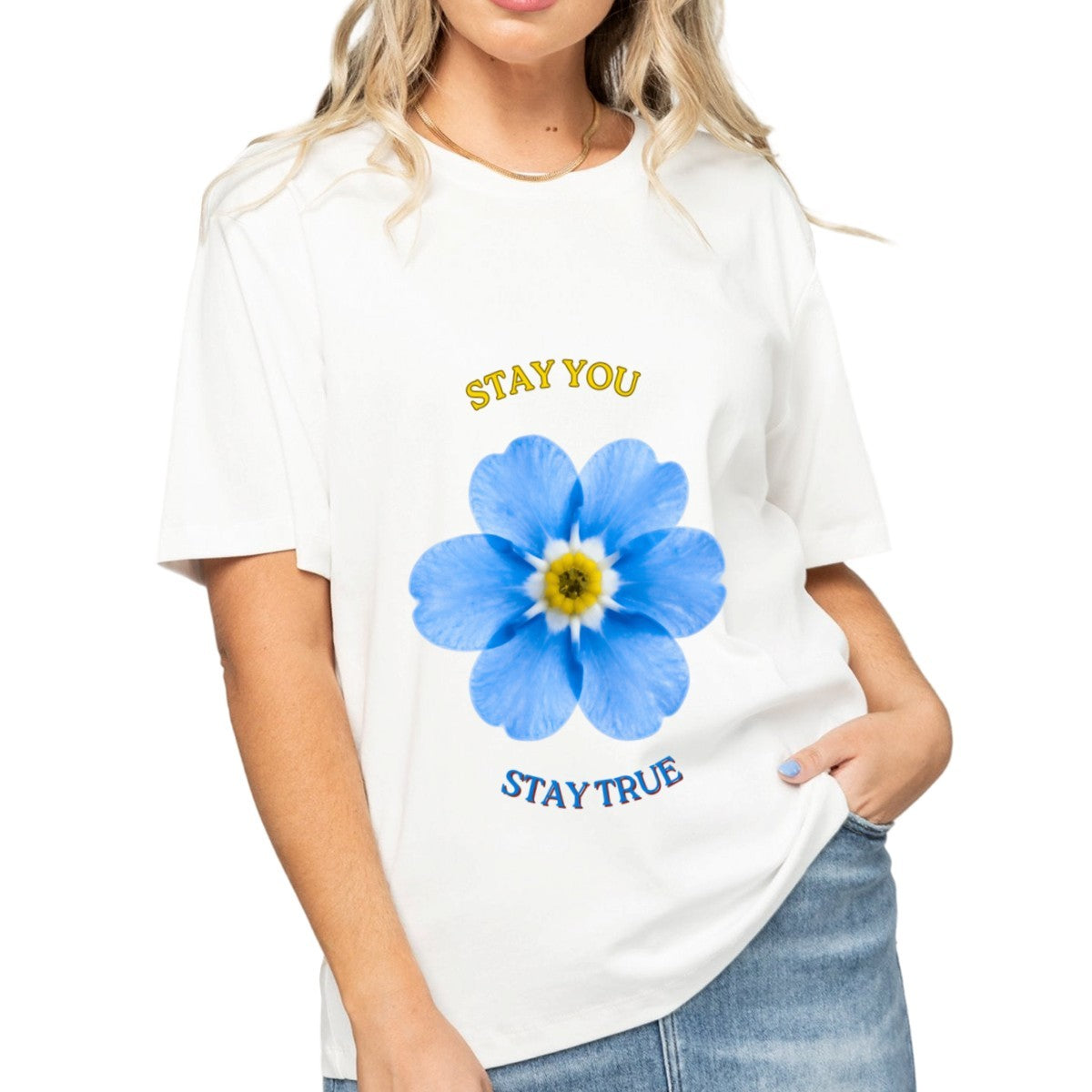 Women's Blue Blossom T-Shirt — alternate view