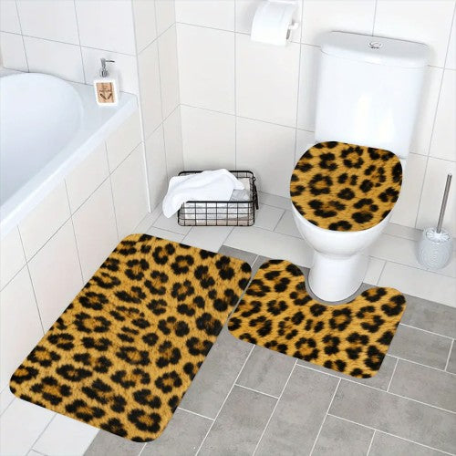 Urban Graffiti Bathroom Four-Piece Set - Shower Curtain & Bath Mats — alternate view