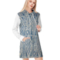 NDOP Sacred Textile Women's Long Sleeve Top — Bamiléké inspired print, front view