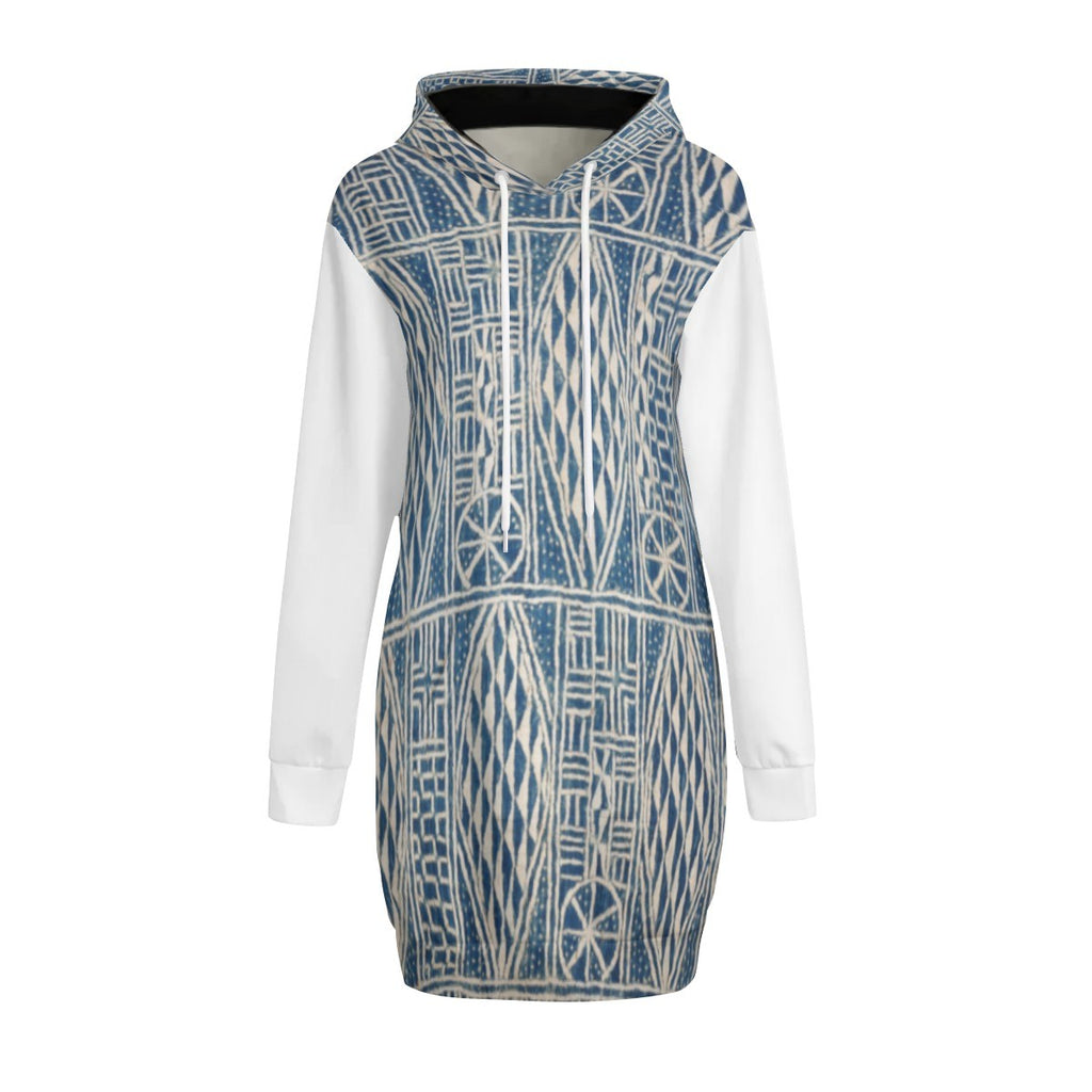 NDOP Sacred Textile Women's Long Sleeve Top — Bamiléké inspired print, detail view