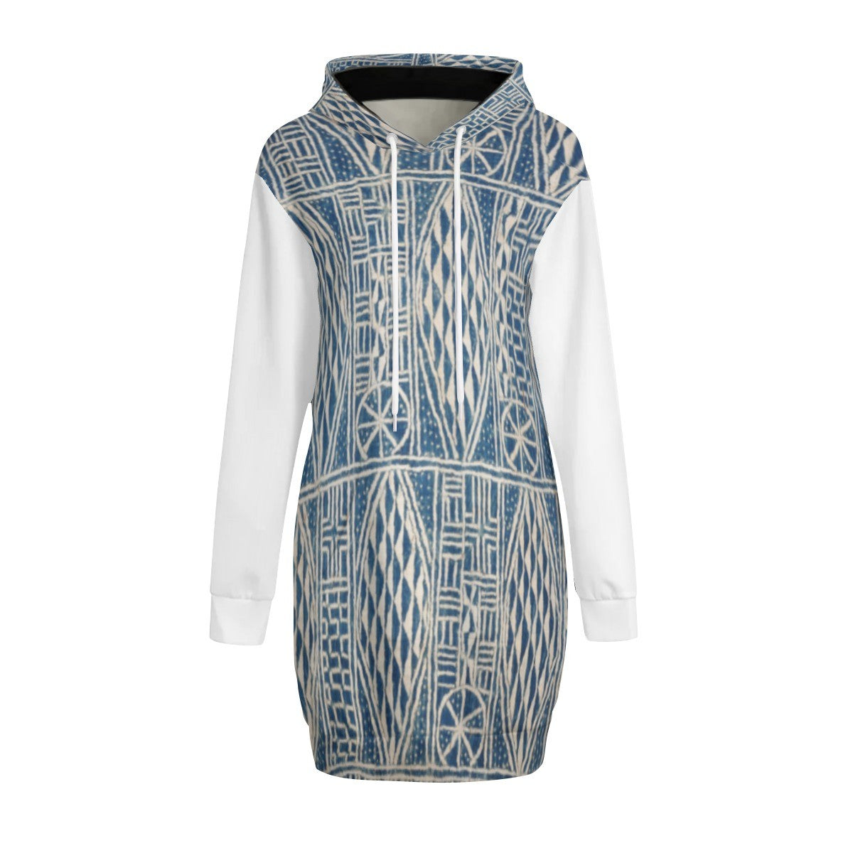 NDOP Sacred Textile Women's Long Sleeve Top — Bamiléké inspired print, detail view