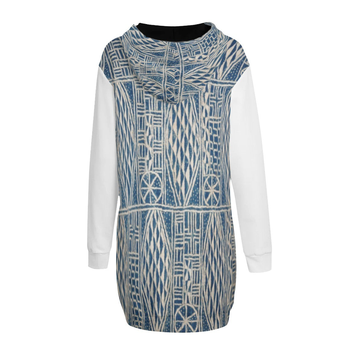 NDOP Sacred Textile Women's Long Sleeve Top — Bamiléké inspired print, back view