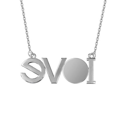 LOVE Letters Couple Necklace — romantic jewelry gift, packaging photo