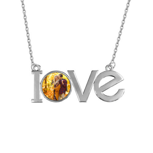 LOVE Letters Couple Necklace — alternate view