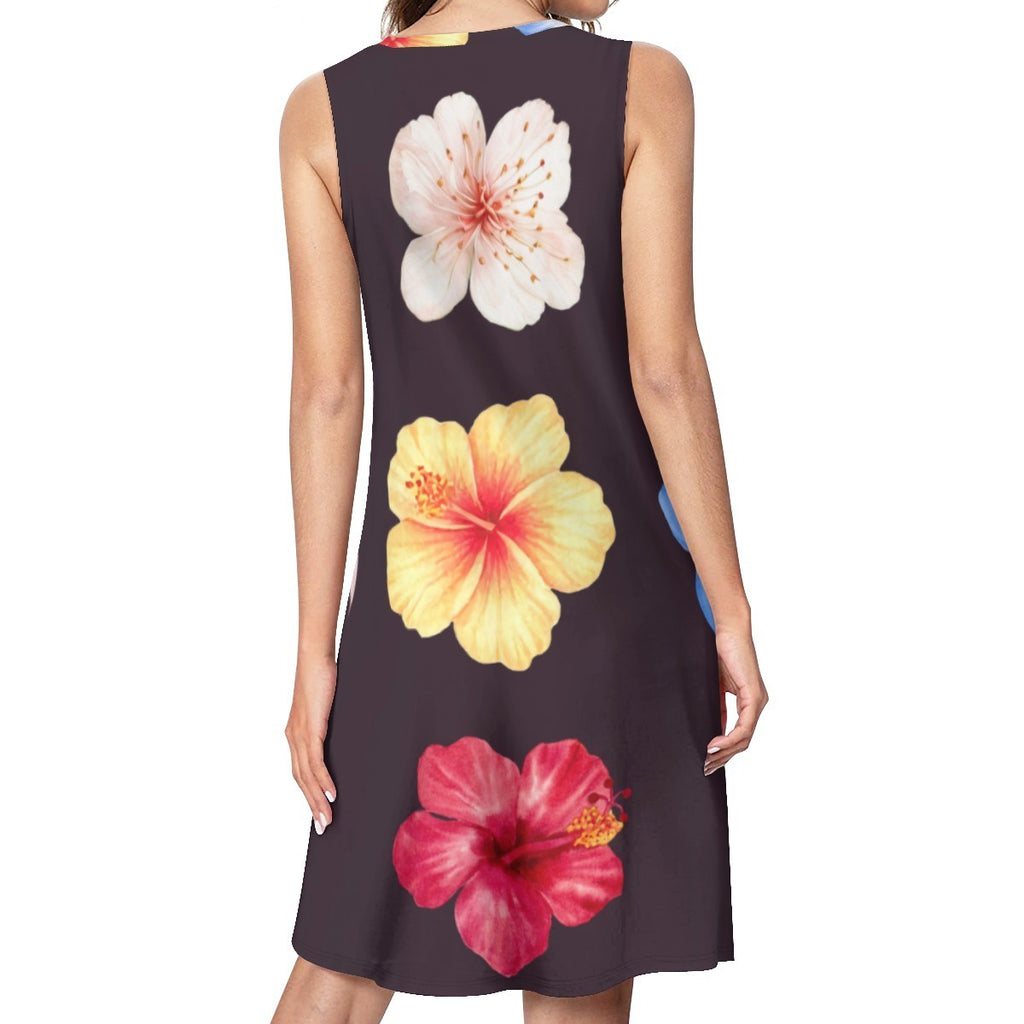 Premium Women's Dress — personalized floral print, lifestyle photo