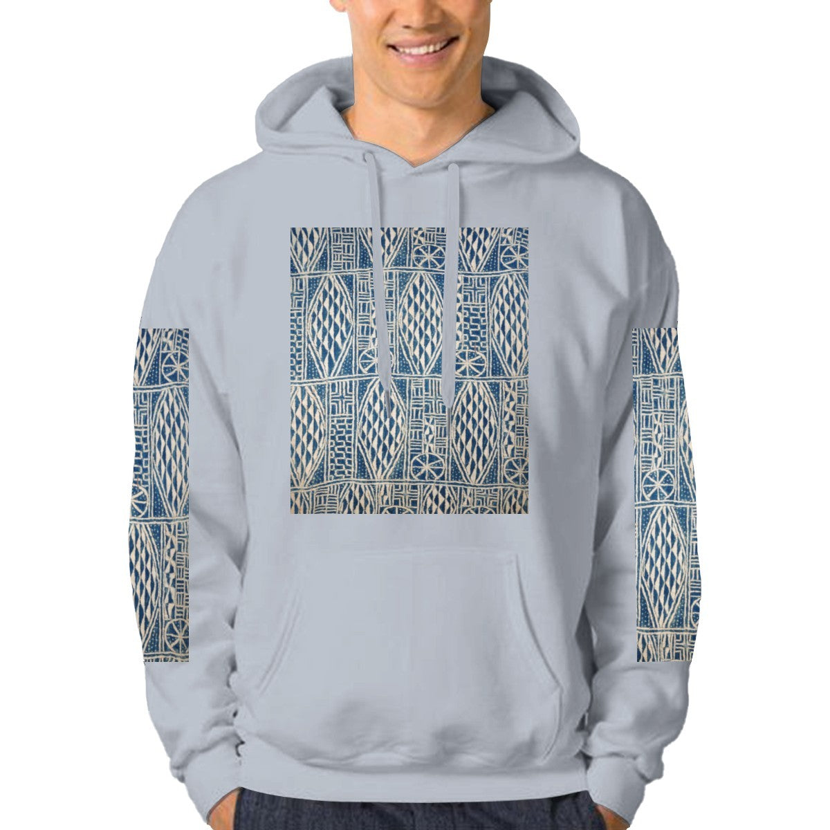 NDOP Heritage Polo — sacred geometry shirt, front view