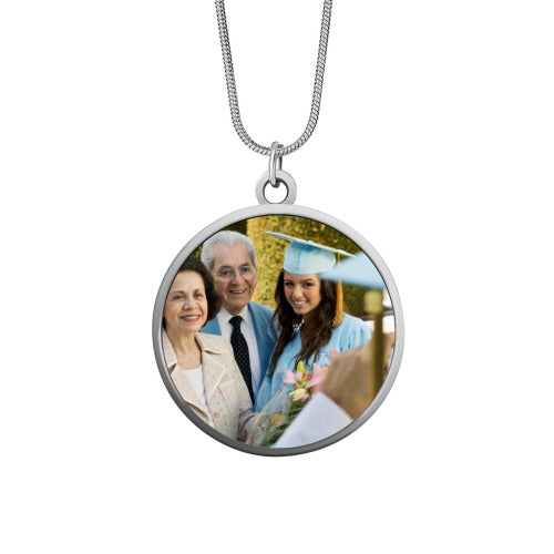 Round Snake Chain Pendant™ | Modern Personalized Necklace