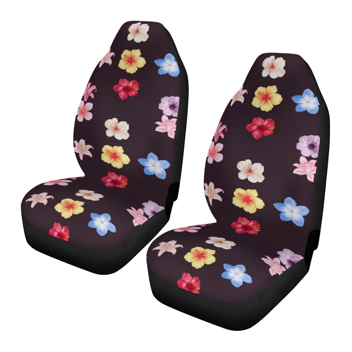 Flowers Steering Wheel Cover — personalized car accessory, front view