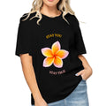 Women's Tropical Plumeria T-Shirt — premium cotton, front view