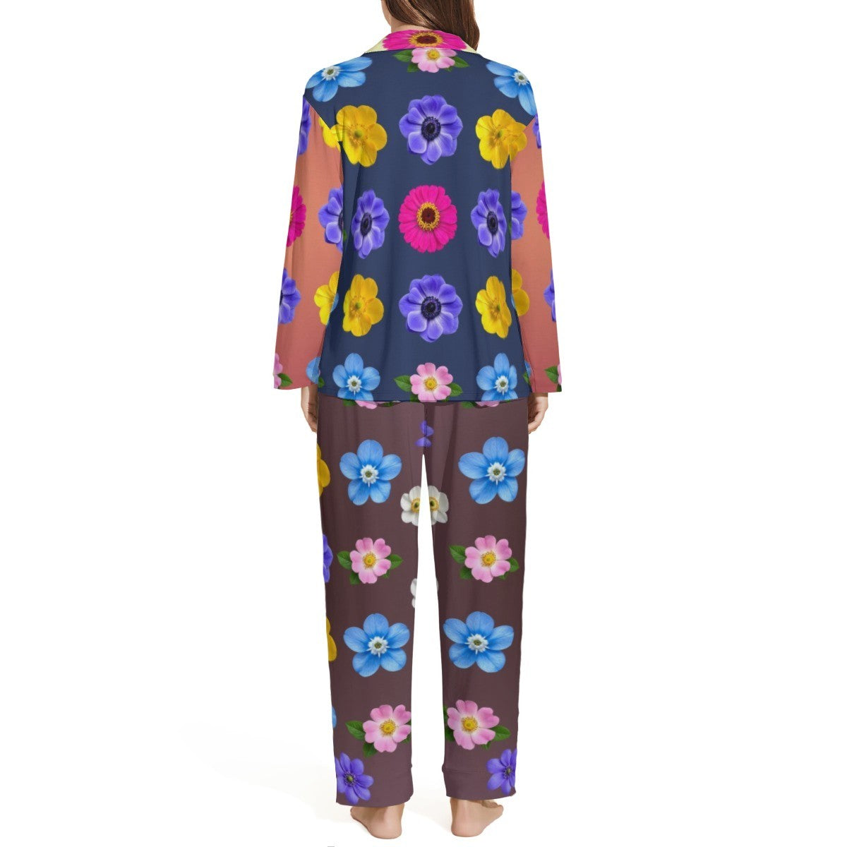 Flowers Women's Pajama Set — comfort meets style, detail view