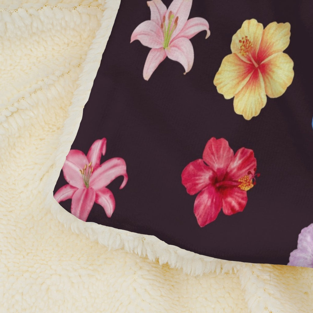 Flowers Double-Layer Premium Blanket — personalized floral gift, lifestyle photo