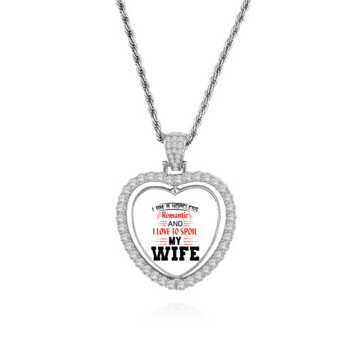 Engraved Heart Necklace - Personalized Stainless Steel Pendant — view 11
