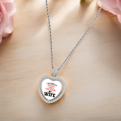 Engraved Heart Necklace - Personalized Stainless Steel Pendant — view 14