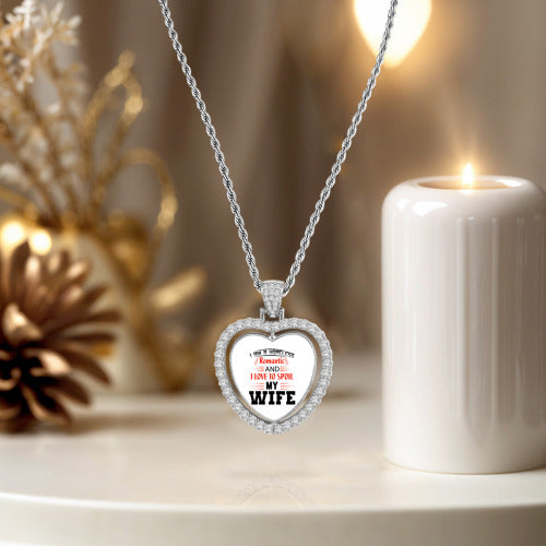 Engraved Heart Necklace - Personalized Stainless Steel Pendant — view 15