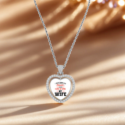 Engraved Heart Necklace - Personalized Stainless Steel Pendant — view 16