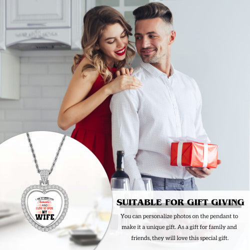 Engraved Heart Necklace - Personalized Stainless Steel Pendant — view 18