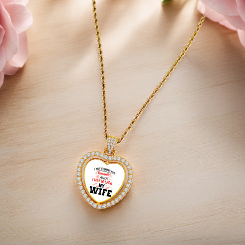 Engraved Heart Necklace - Personalized Stainless Steel Pendant — alternate view