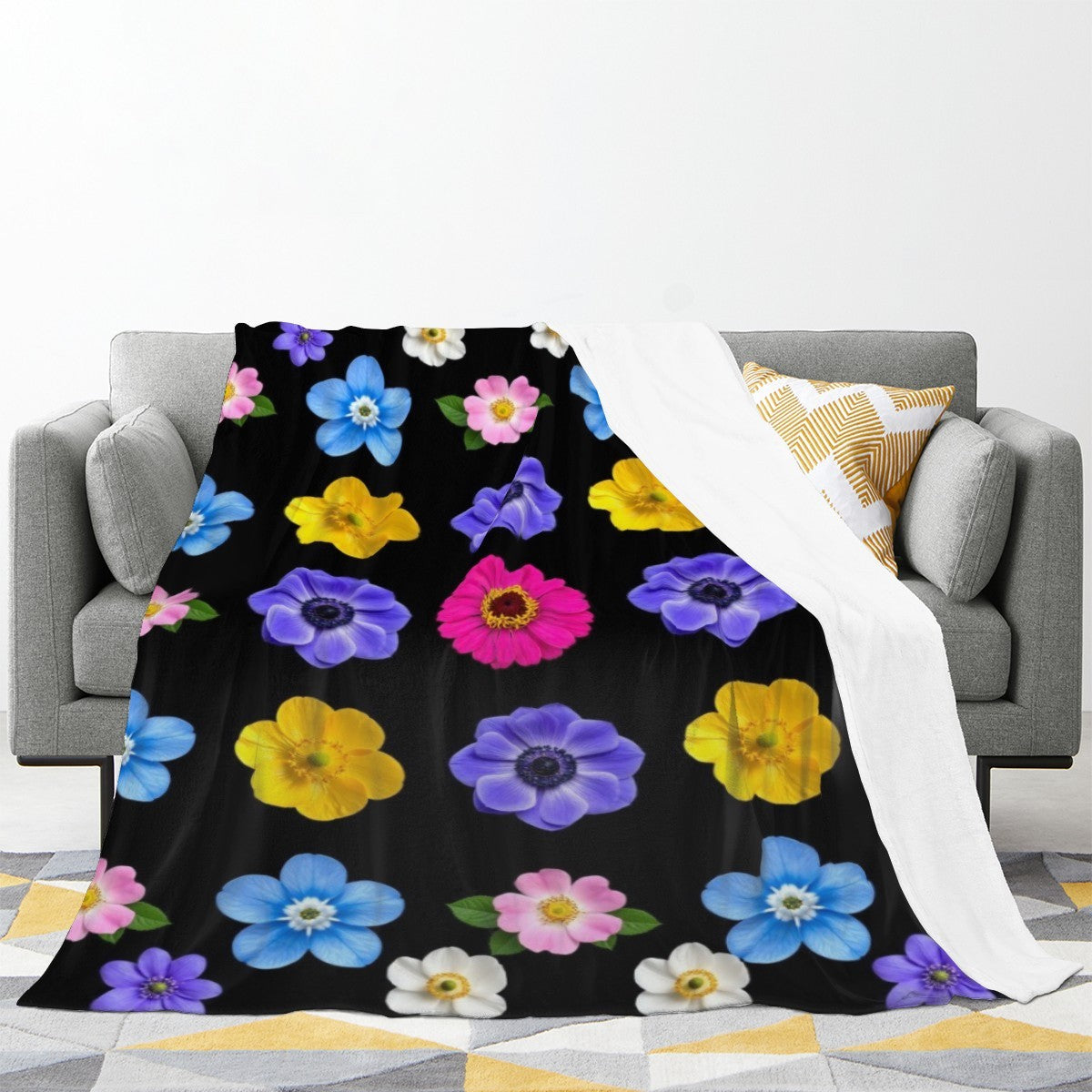 Flowers Memory Blanket — personalized photo keepsake, lifestyle photo