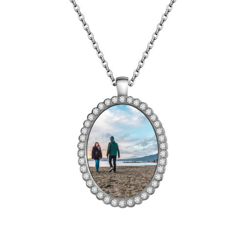Oval Photo Pendant Necklace | Metal™