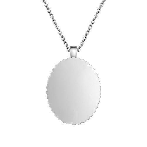 Oval Photo Pendant Necklace - Metal — alternate view