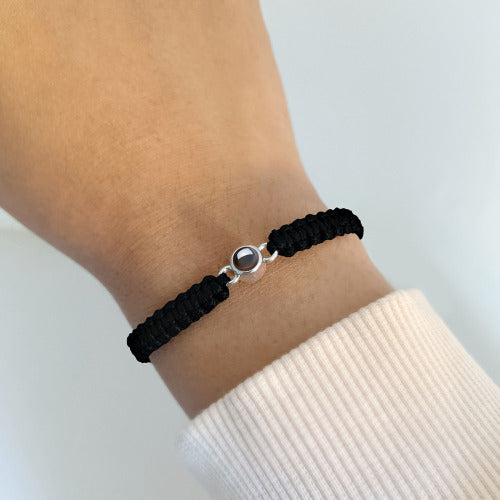 Adjustable Photo Bracelet — hidden memory bracelet, detail view