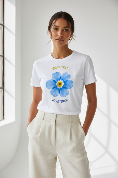 Blue Blossom — White BG