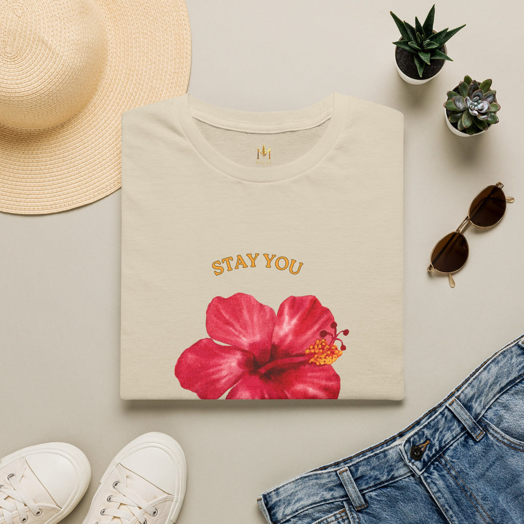 Stay You Stay True Women T-Shirt Sand Folded