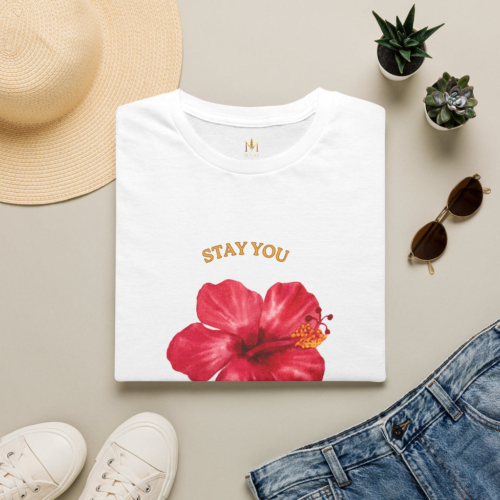 Stay You Stay True Women T-Shirt White Folded