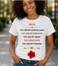 A Mother's Love Never Fades T-Shirt — emotional gift, detail view