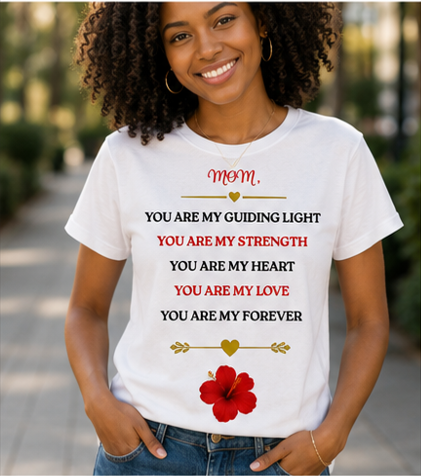 A Mother's Love Never Fades T-Shirt — emotional gift, detail view