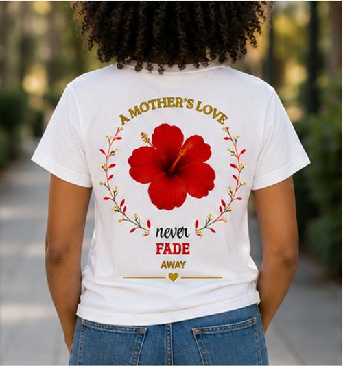 A Mother's Love Never Fades T-Shirt — emotional gift, front view