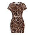 Wild Grace Leopard Bodycon Dress - Classic Leopard front view
