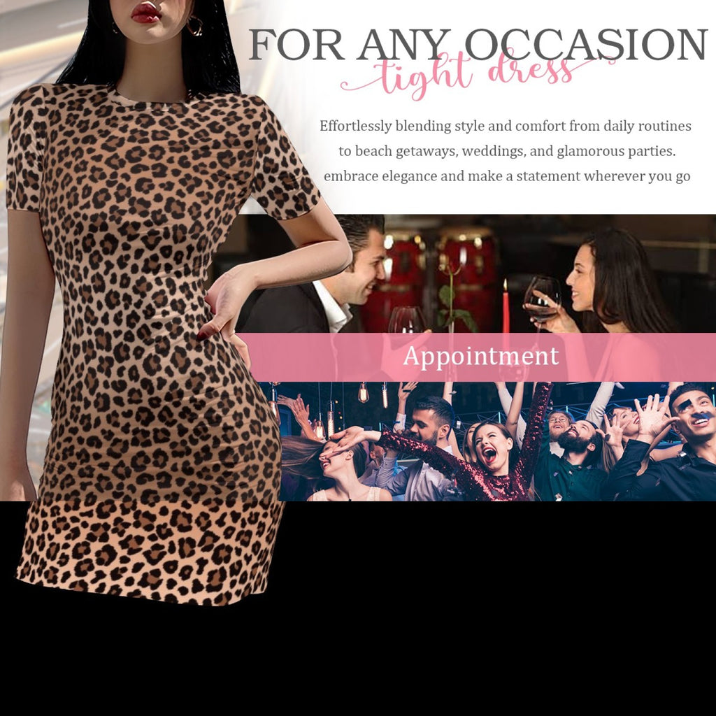 Wild Grace Leopard Bodycon Dress - Classic Leopard occasions