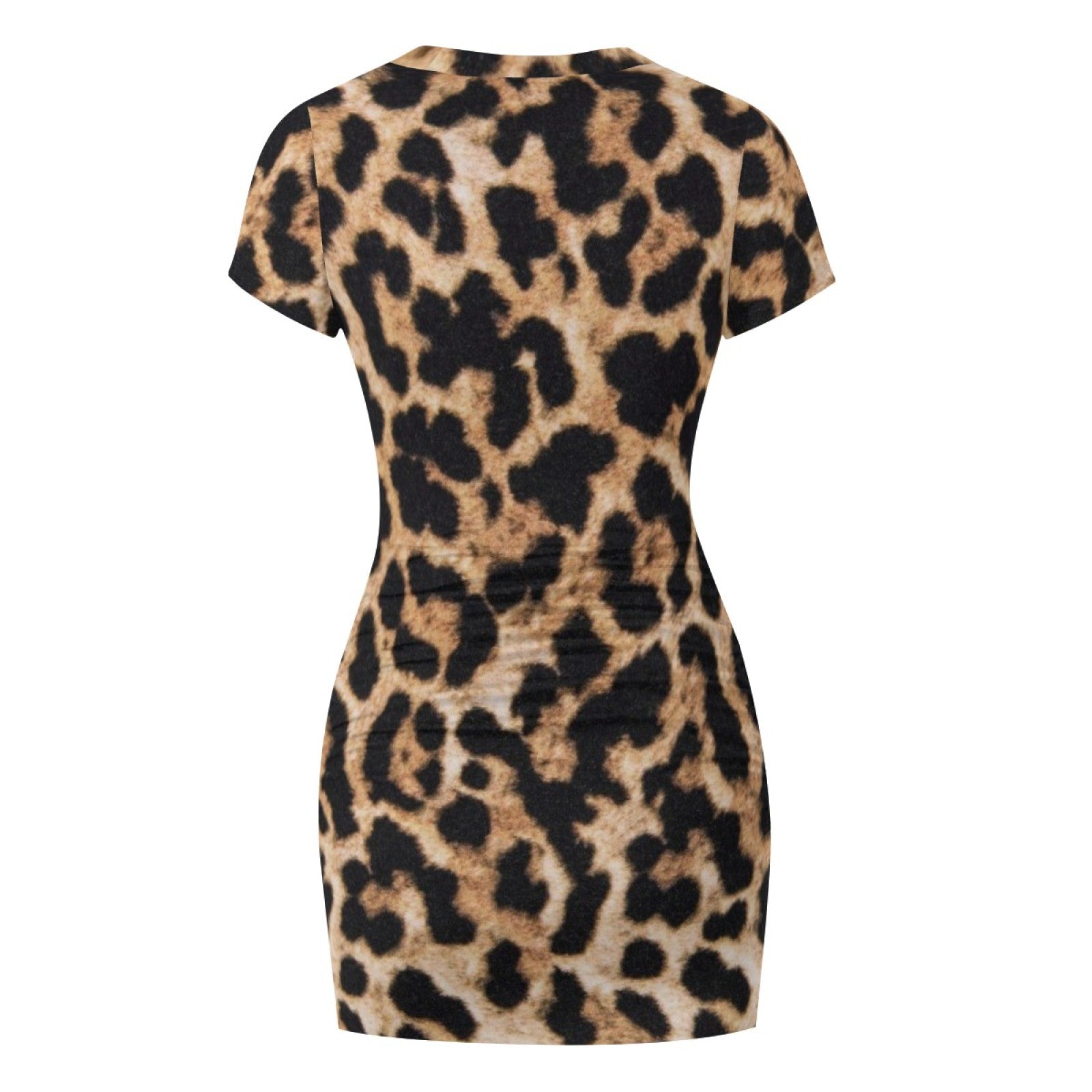 Wild Grace Leopard Bodycon Dress - Dark Jaguar back view