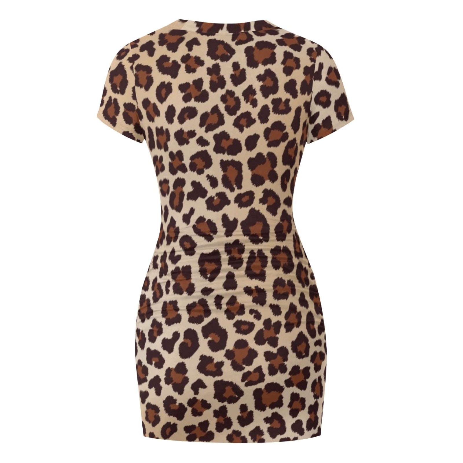 Wild Grace Leopard Bodycon Dress - Vintage Leopard back view