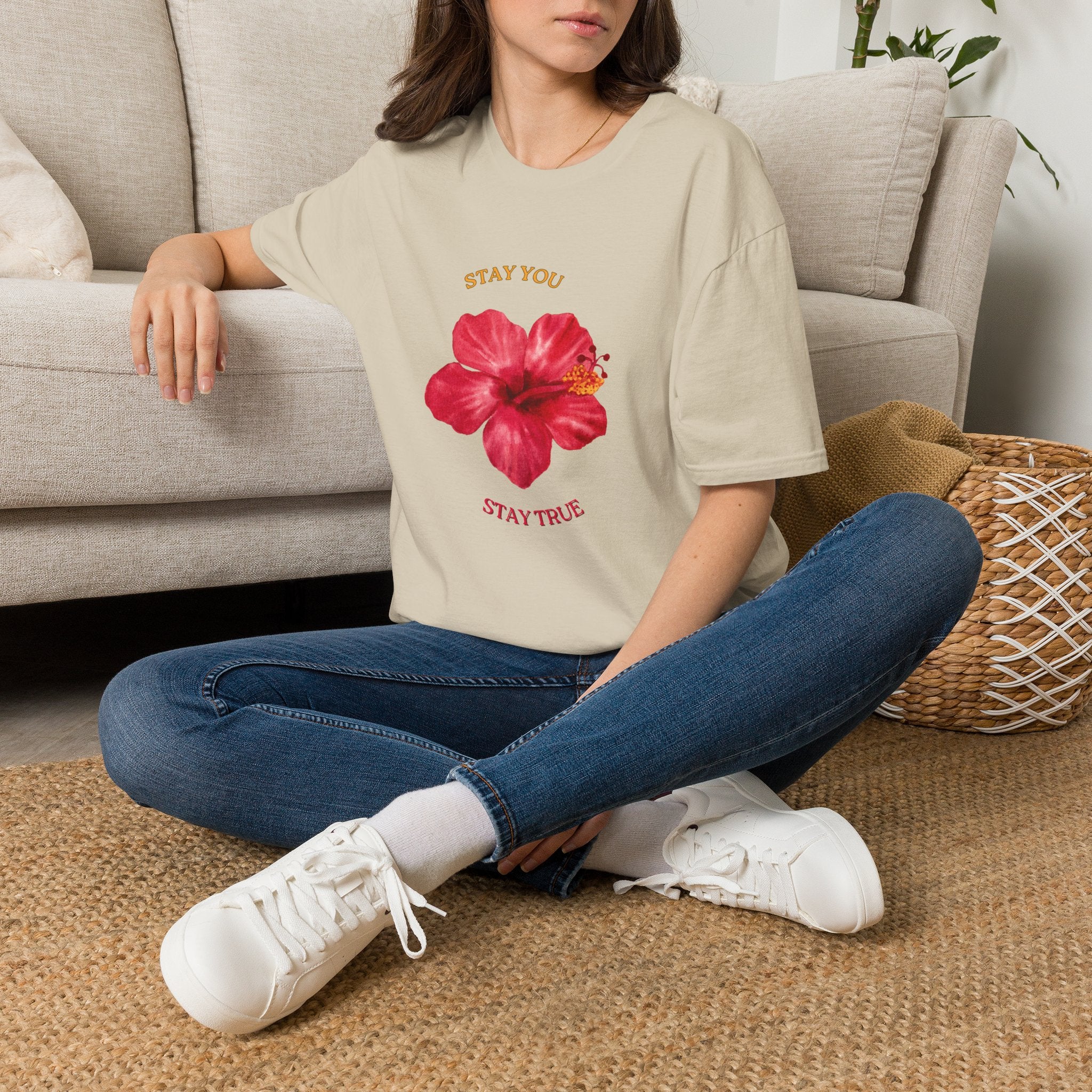 Stay You Stay True Women T-Shirt Sand Lifestyle