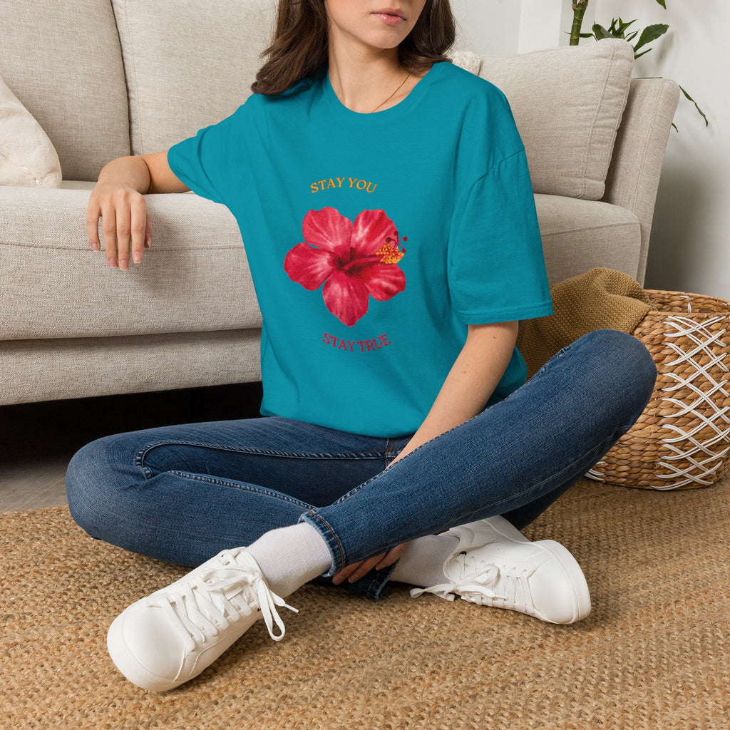 Stay You Stay True Women T-Shirt Tropical Blue Lifestyle
