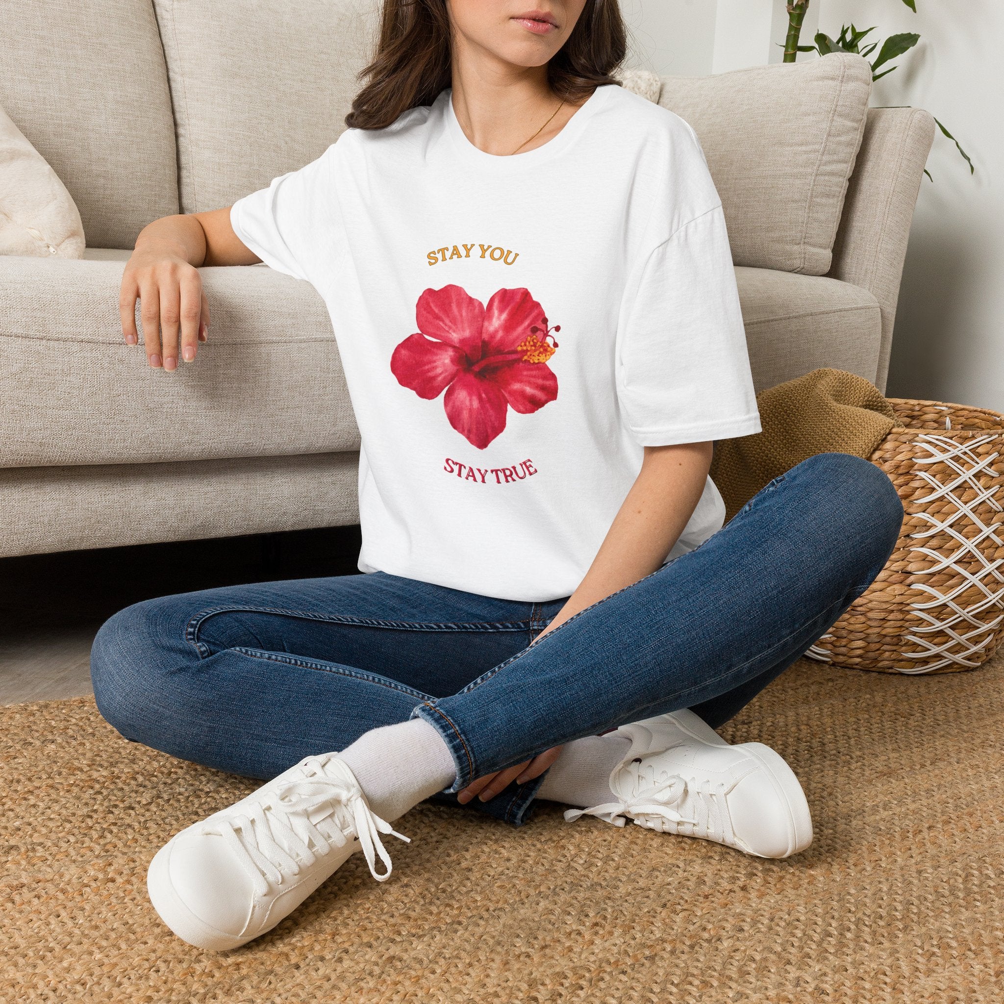 Stay You Stay True Women T-Shirt White Lifestyle